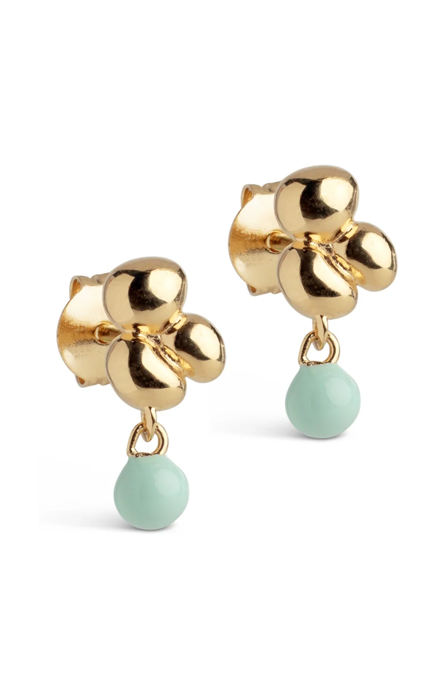 ENAMEL Copenhagen Øreringe - Nara Ball - Mint