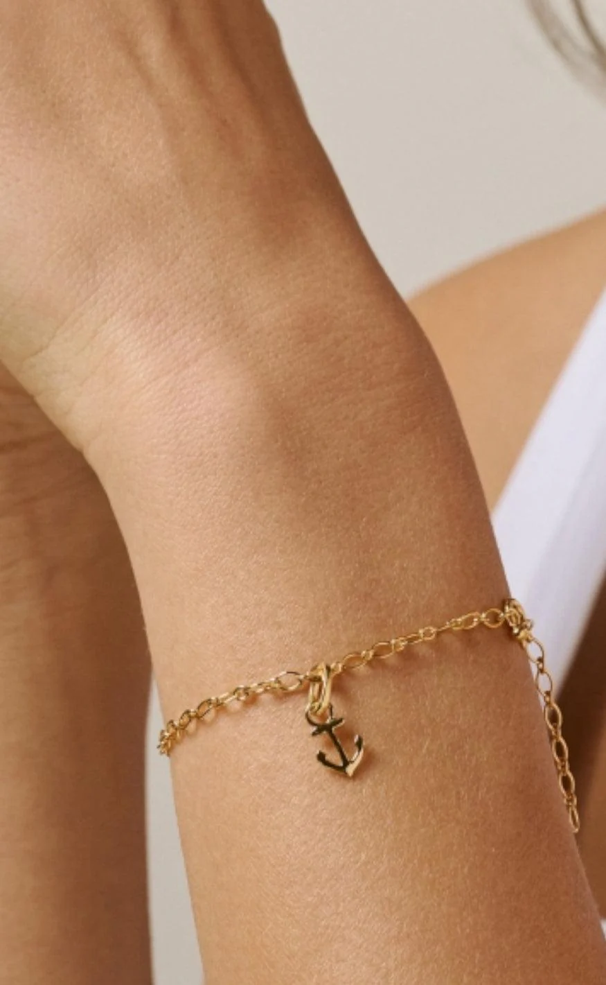 ENAMEL Copenhagen Vedhæng - Steady Anchor - Gold Colour - Image 3