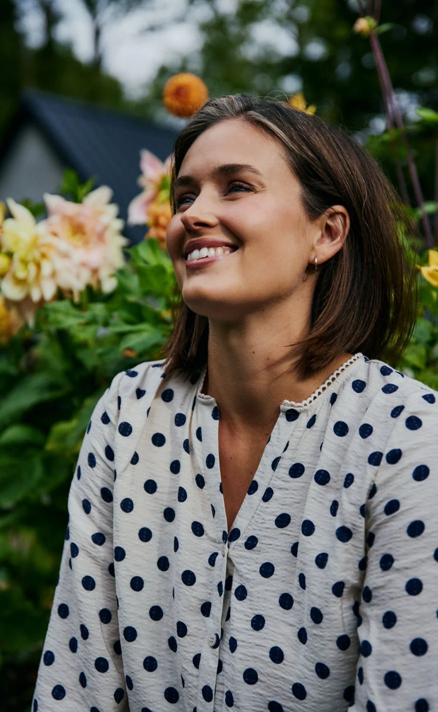 Freequent Bluse - Alma - Moonbeam w. Navy Blazer - Image 4