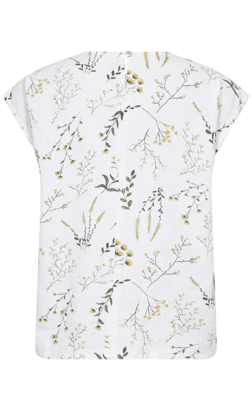 Freequent Bluse - Laluna - Brilliant White w. Golden Haze - Image 2