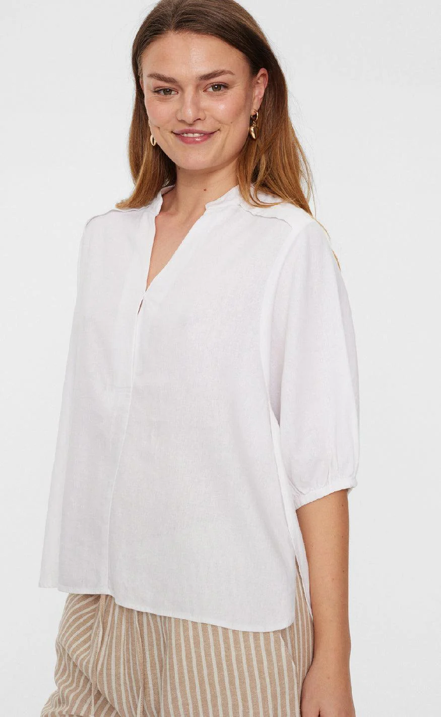 Freequent Bluse - Lava 204290 - Brilliant White - Image 2