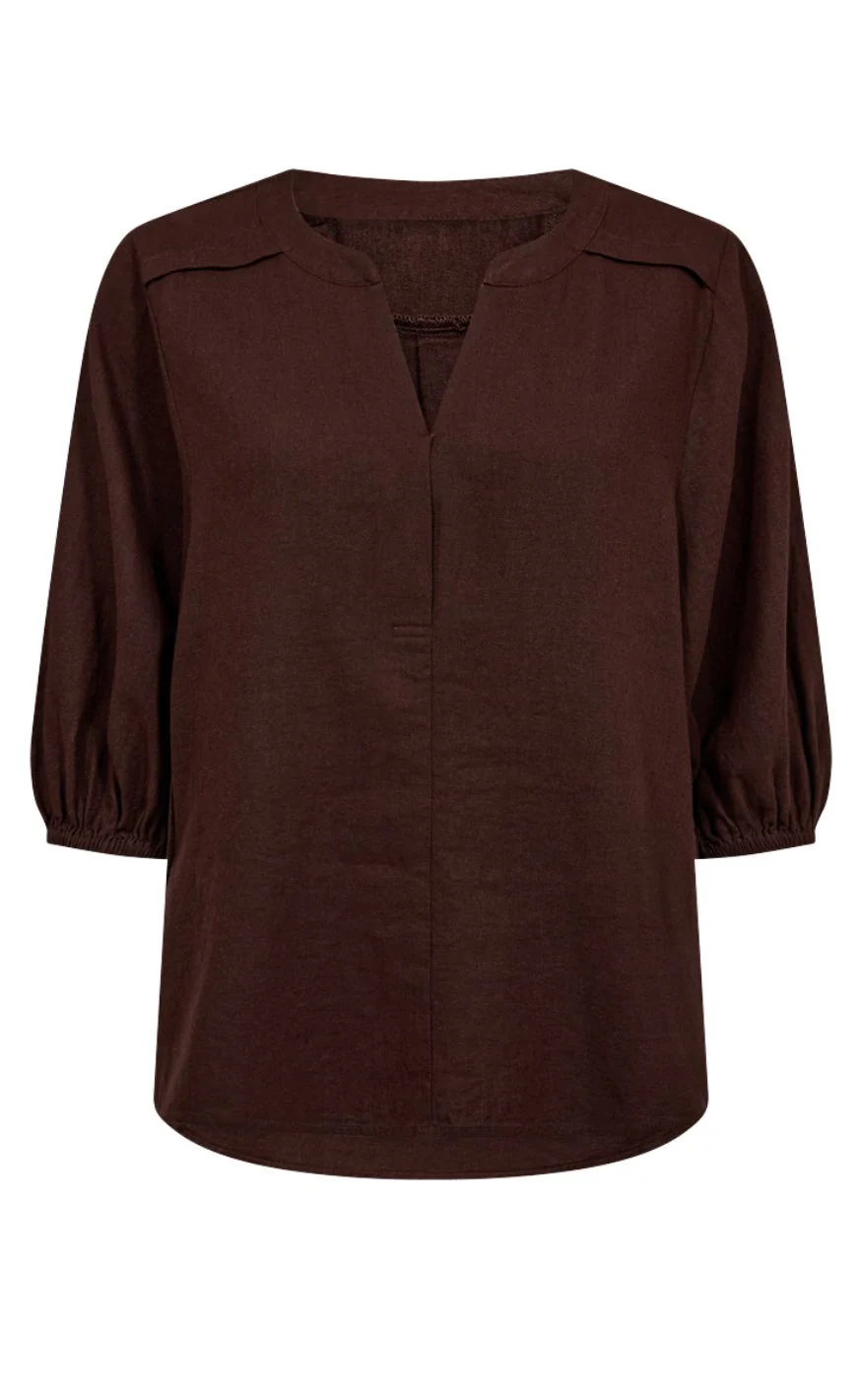 Freequent Bluse - Lava 204290 - Coffee Bean