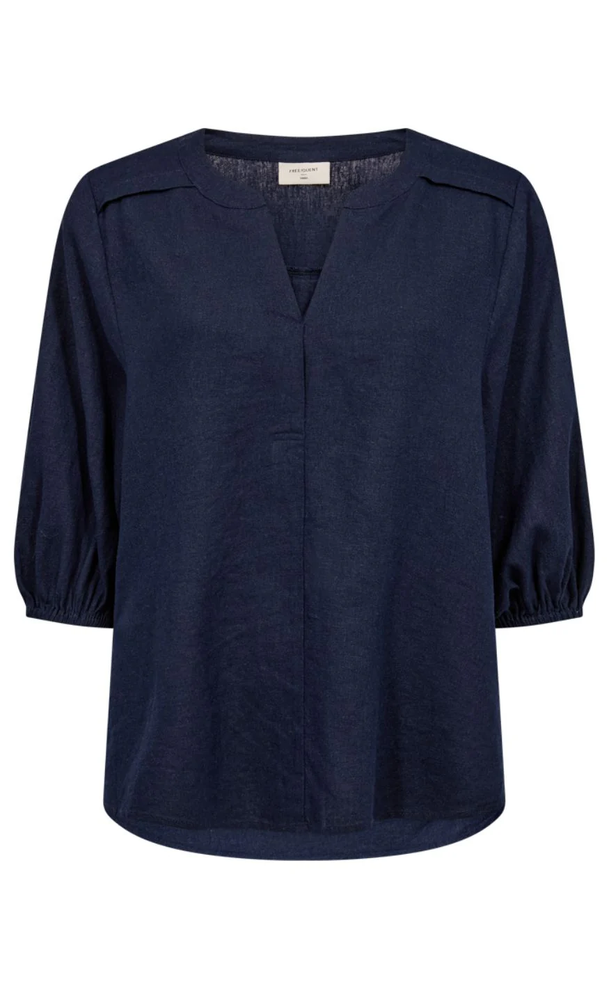 Freequent Bluse - Lava 204290 - Navy Blazer