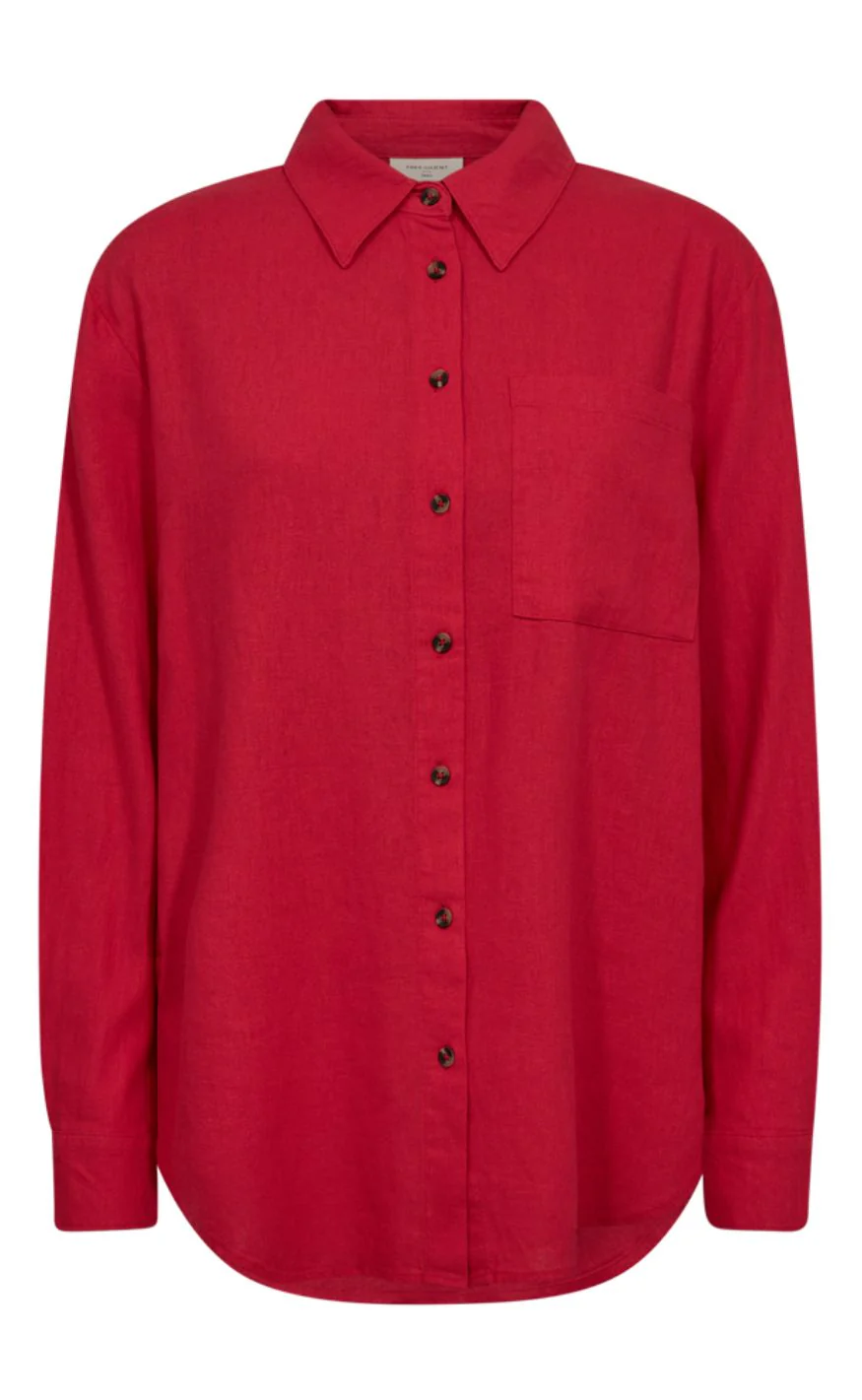Freequent Skjorte - Lava Simple - True Red - Image 2