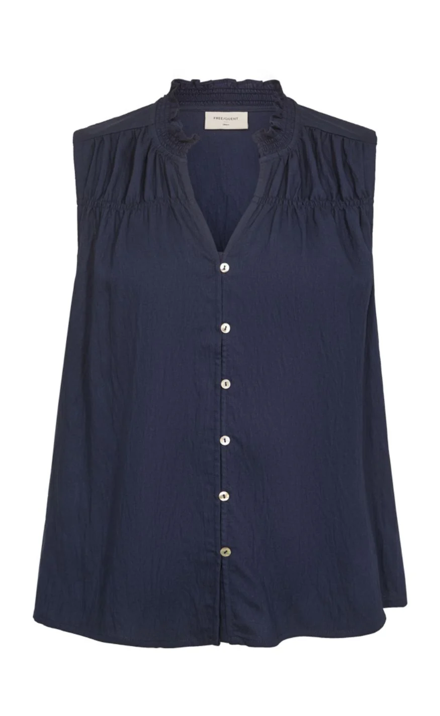 Freequent Bluse - Sally - Navy Blazer