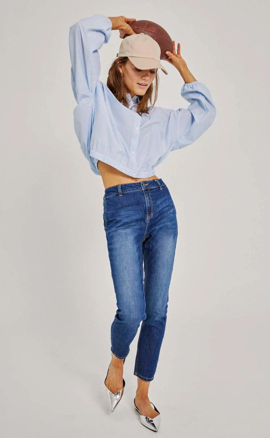 Freequent Bukser - Jane - Medium Blue Denim - Image 2