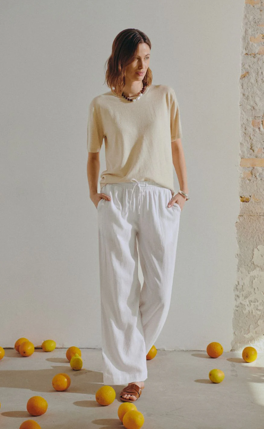 Freequent Bukser - Lava - Brilliant White - Image 3