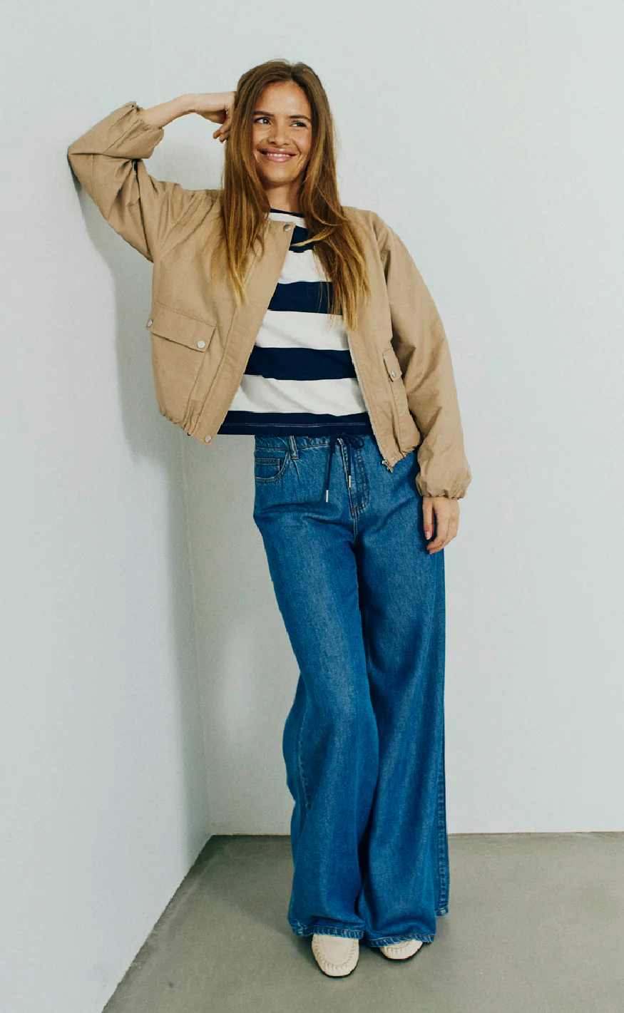 Freequent Bukser - Milo Wide - Medium Blue Denim - Image 4