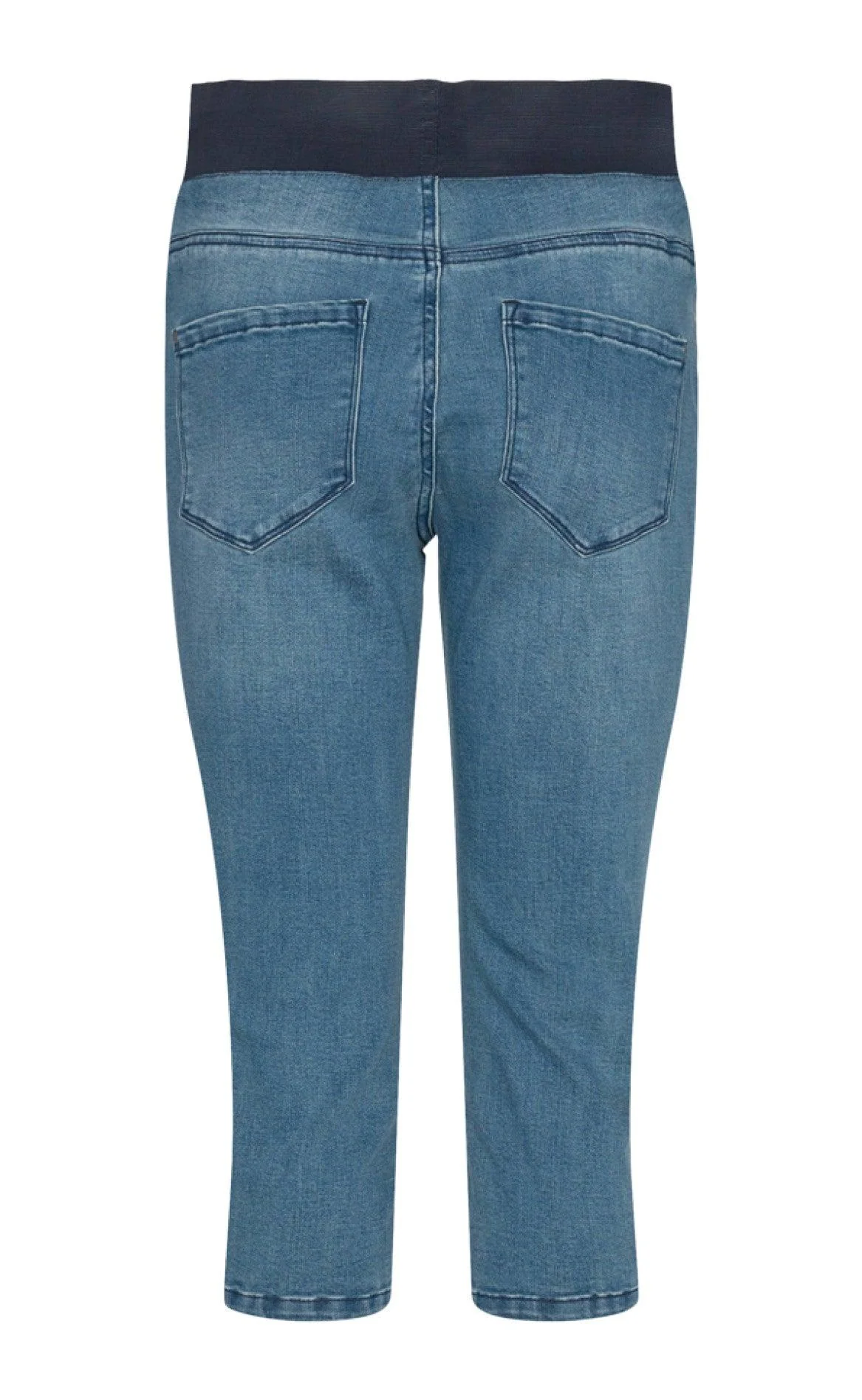 Freequent Bukser - Shantal Capri Denim - Medium Blue Denim - Image 3