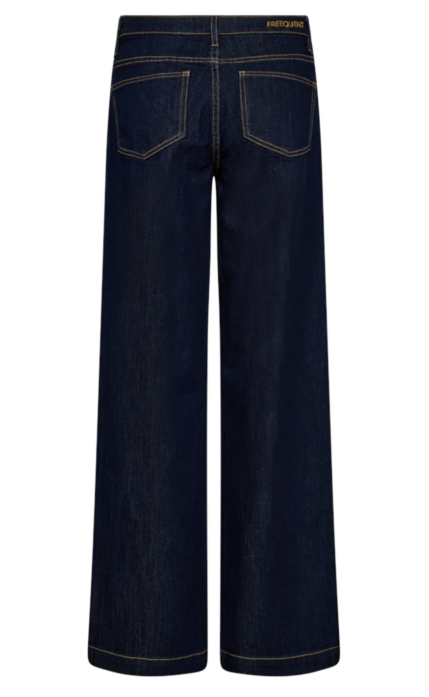 Freequent Bukser - Sindy - Dark Blue Denim - Image 4