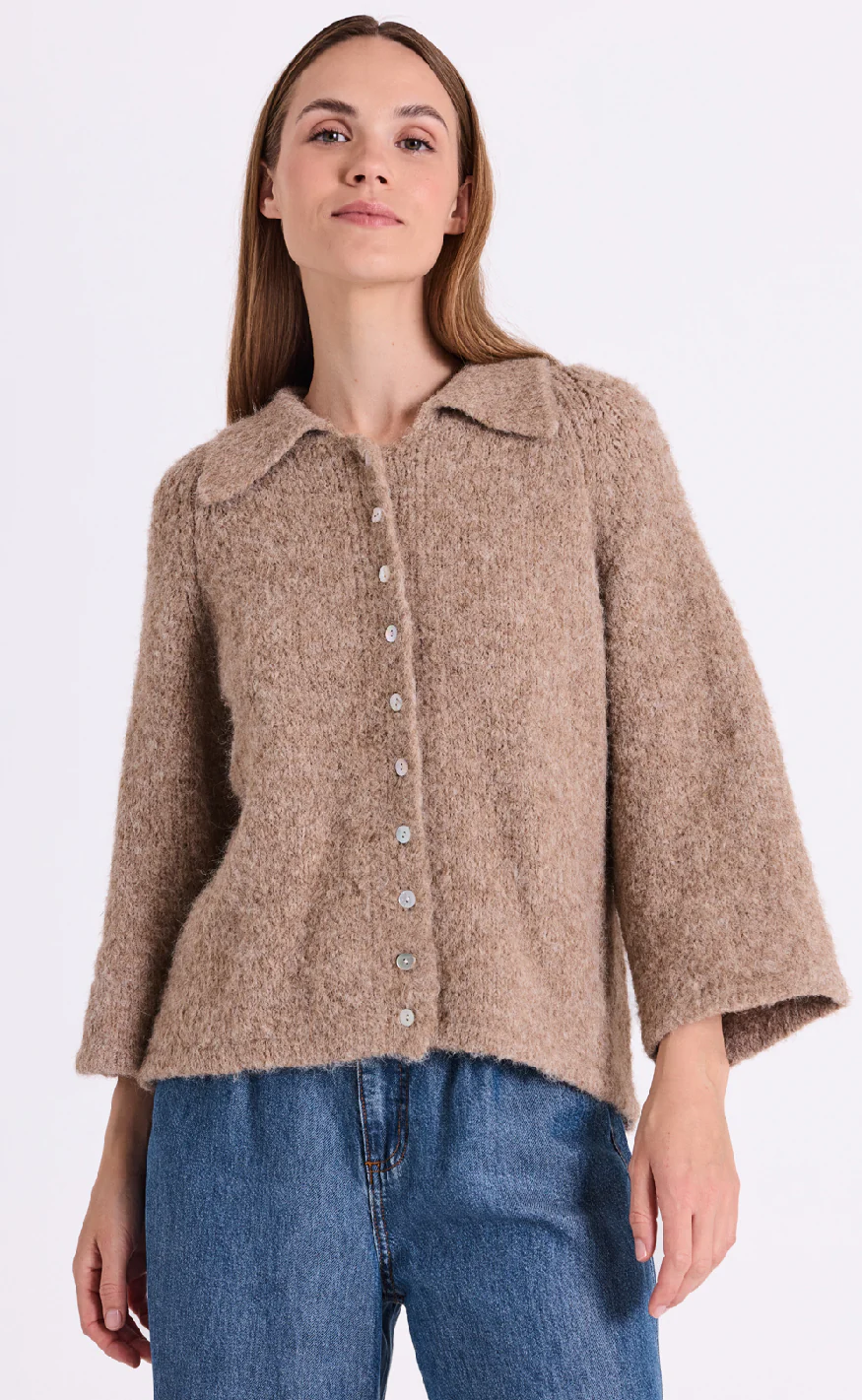 Freequent Cardigan - Grslulu - Silver Mink Melange - Image 4