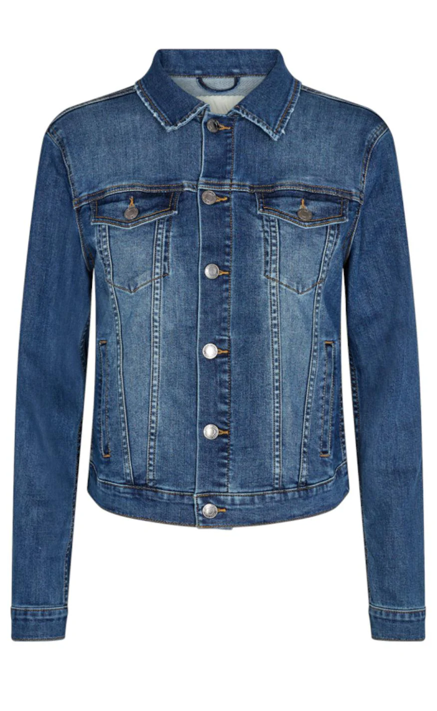 Freequent Jakke - Rock - Medium Blue Denim