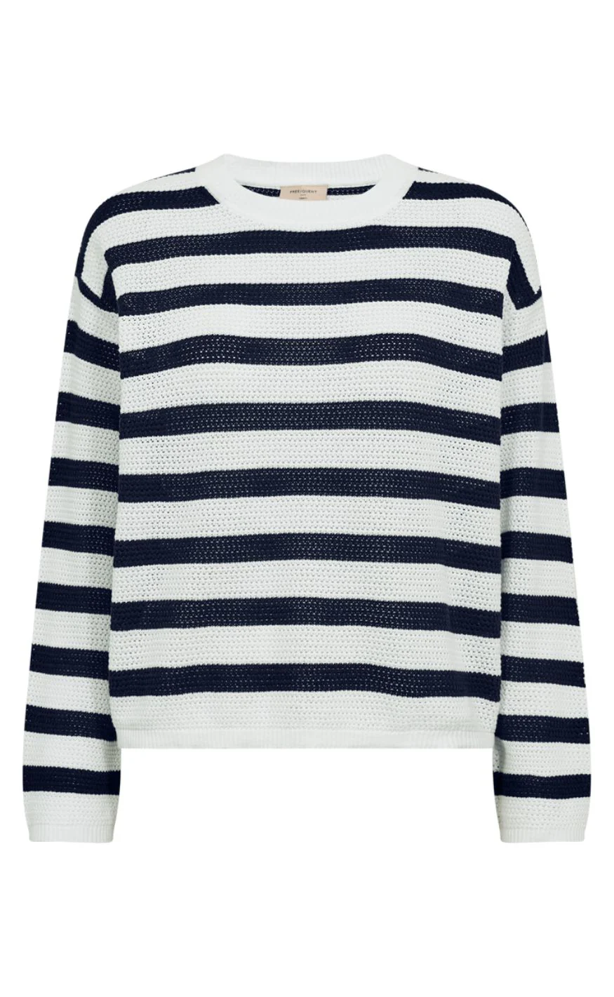 Freequent Strik - Dodo - Star Off-white w. Navy Blazer
