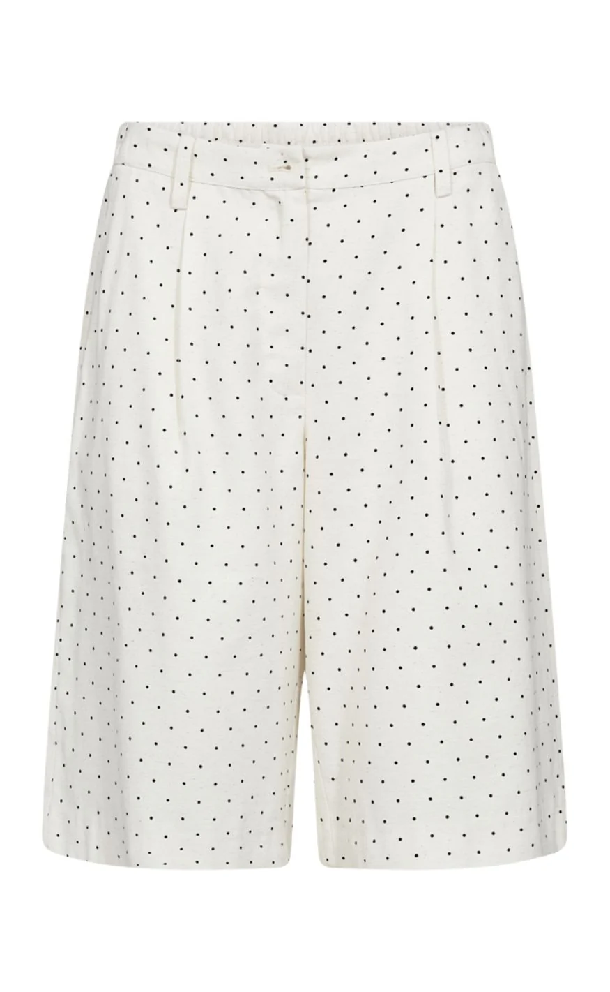 Freequent Shorts - Anya - Star Off-white w. Black