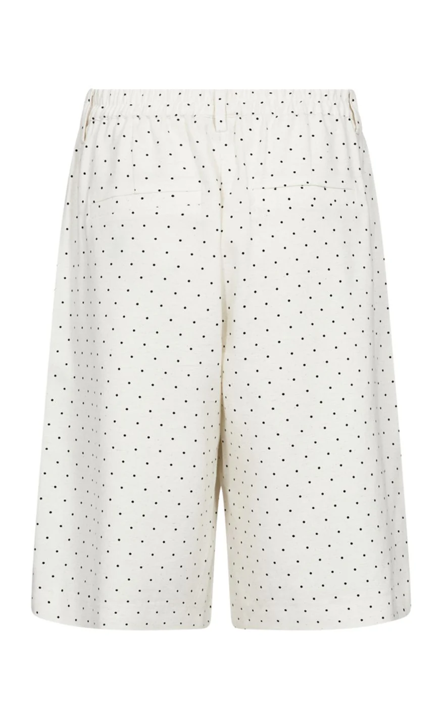 Freequent Shorts - Anya - Star Off-white w. Black - Image 4