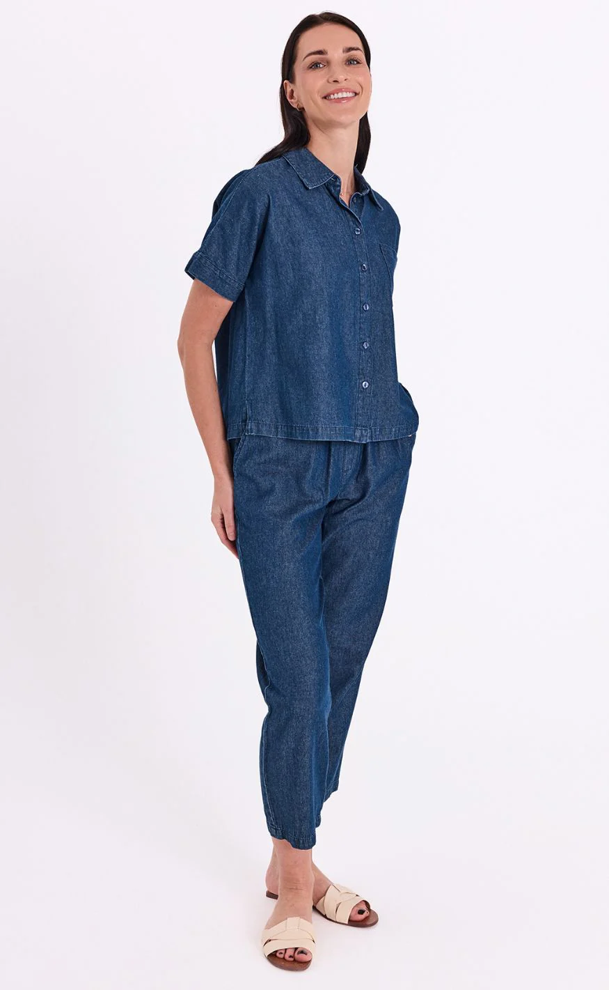 Freequent Skjorte - Esronda - Dark Blue Denim - Image 5