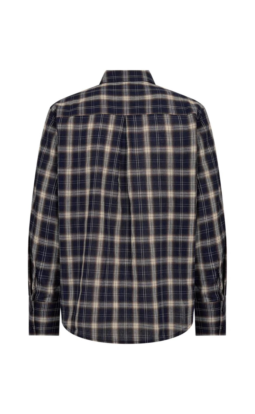 Freequent Skjorte - Nerissa - Navy Blazer w. Silver Mink - Image 2