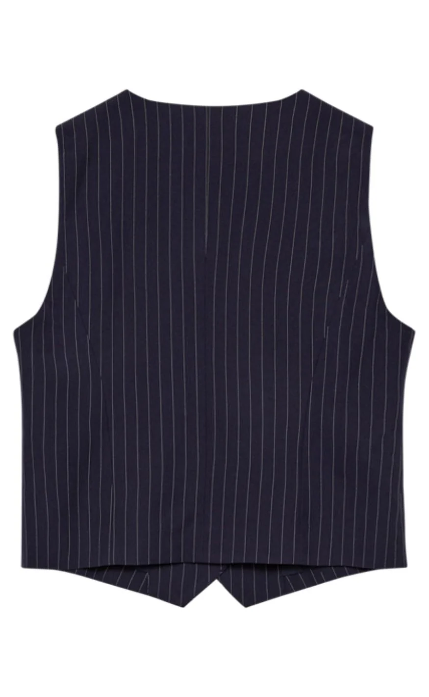Freequent Vest - Mynte - Salute w. Star Off-white - Image 3