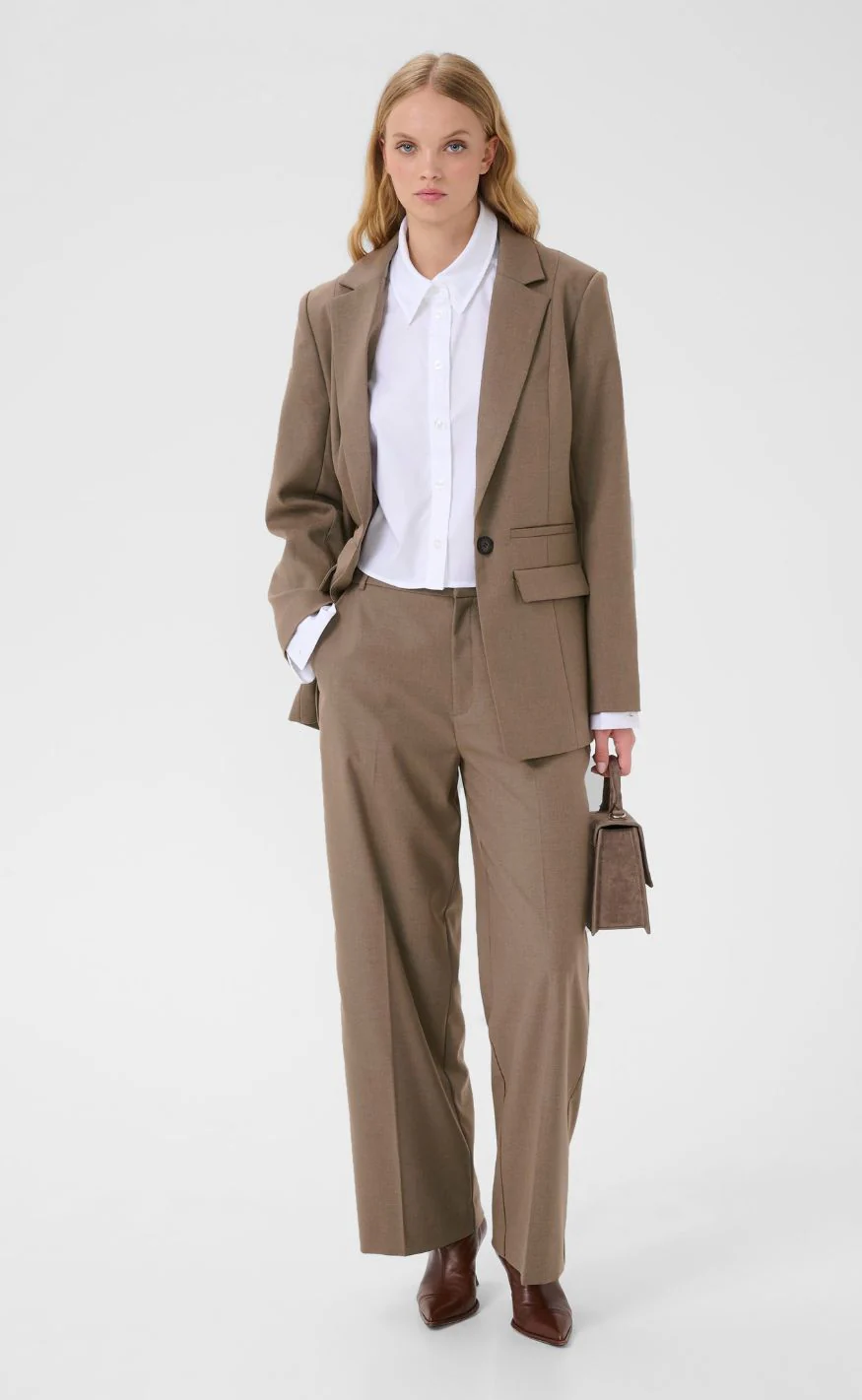 Gestuz Blazer - Paula - Dark Timberwolf Melange - Image 2