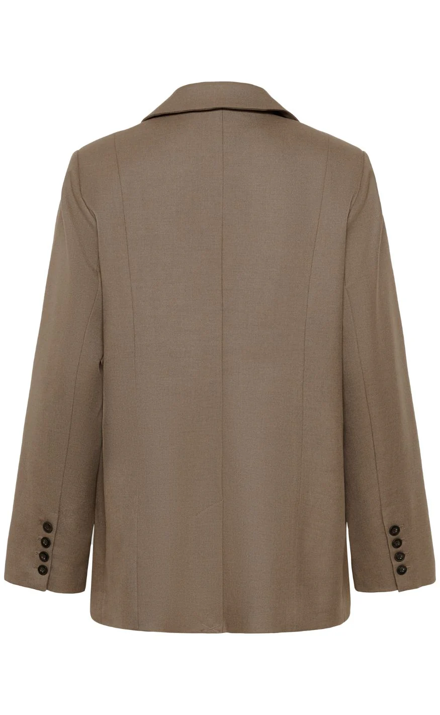 Gestuz Blazer - Paula - Dark Timberwolf Melange - Image 3