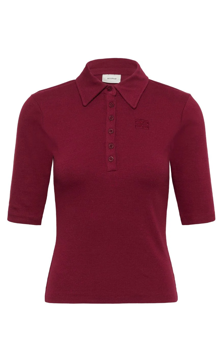 Gestuz Bluse - Drew Polo - Cabernet