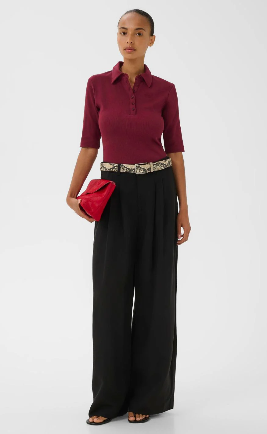 Gestuz Bluse - Drew Polo - Cabernet - Image 2