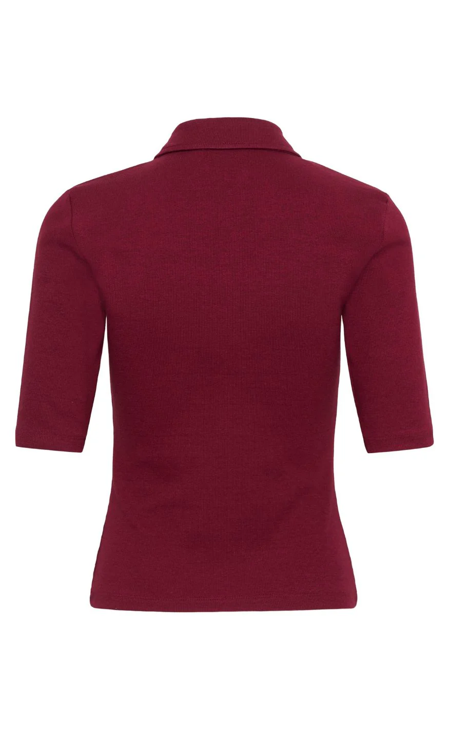 Gestuz Bluse - Drew Polo - Cabernet - Image 3