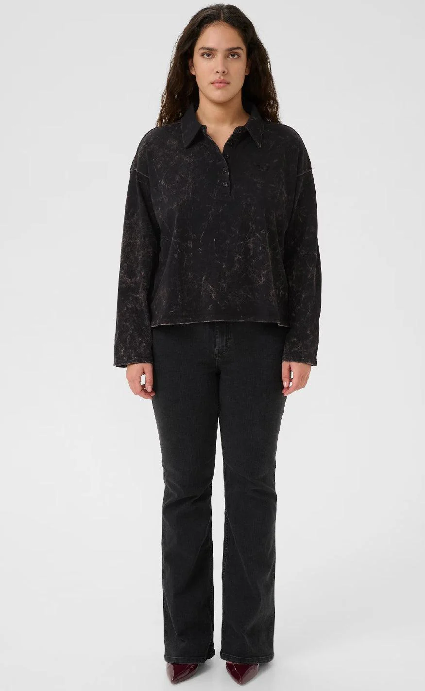 Gestuz Bluse - Neia - Black Brown Washed - Image 8