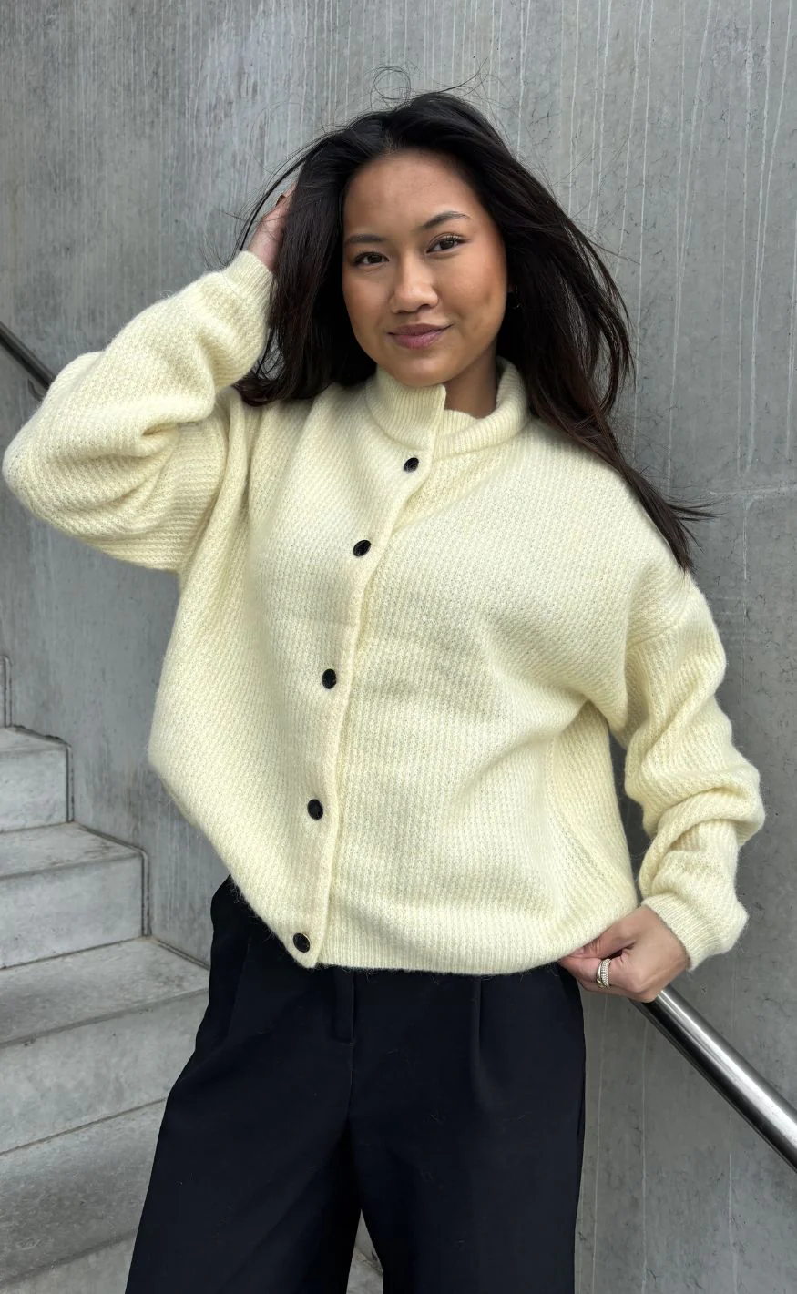 Gestuz Cardigan - Alpha - Frozen Dew Melange - Image 6