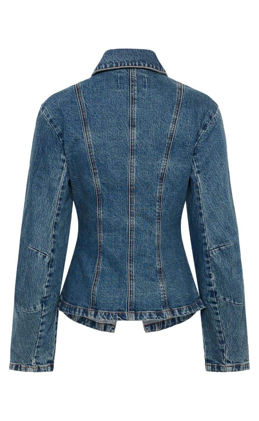 Gestuz Jakke - Melu - Classic Mid Blue Wash - Image 3