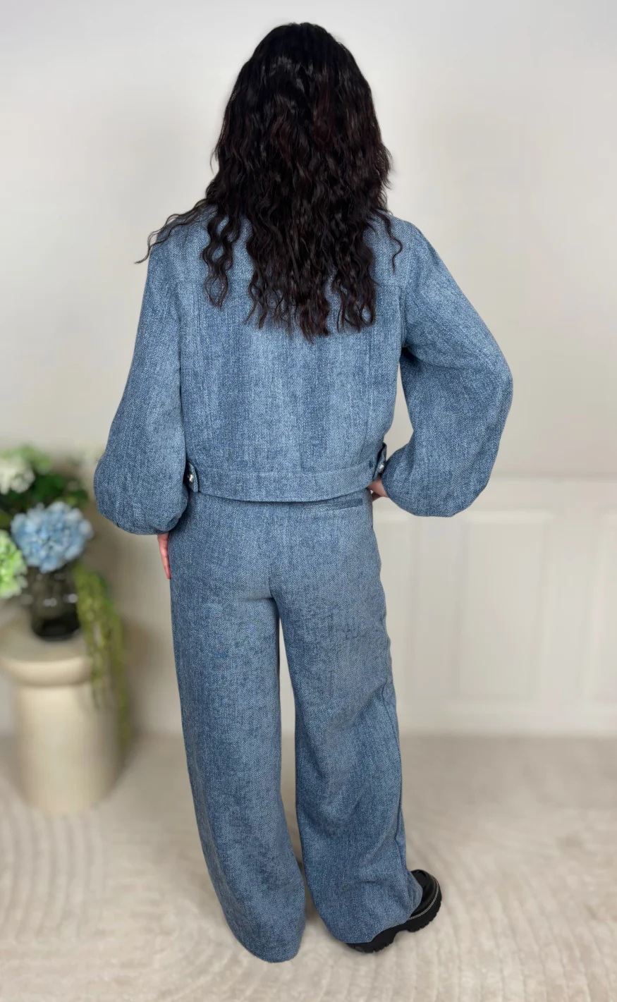 Gestuz Bukser - Vally Wide - Denim Blue - Image 9