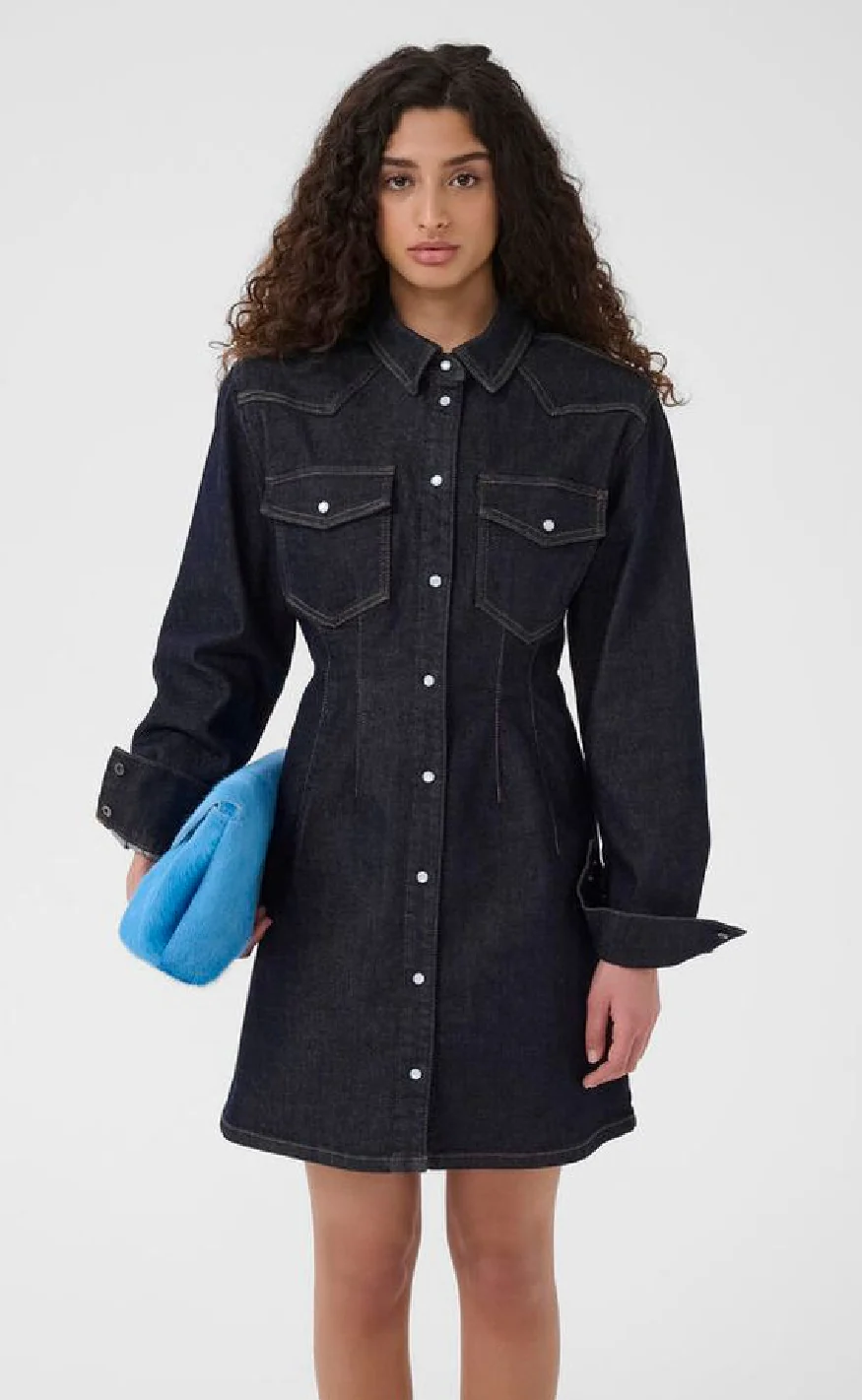 Gestuz Kjole - Mae - Dark Blue Rinse - Image 2