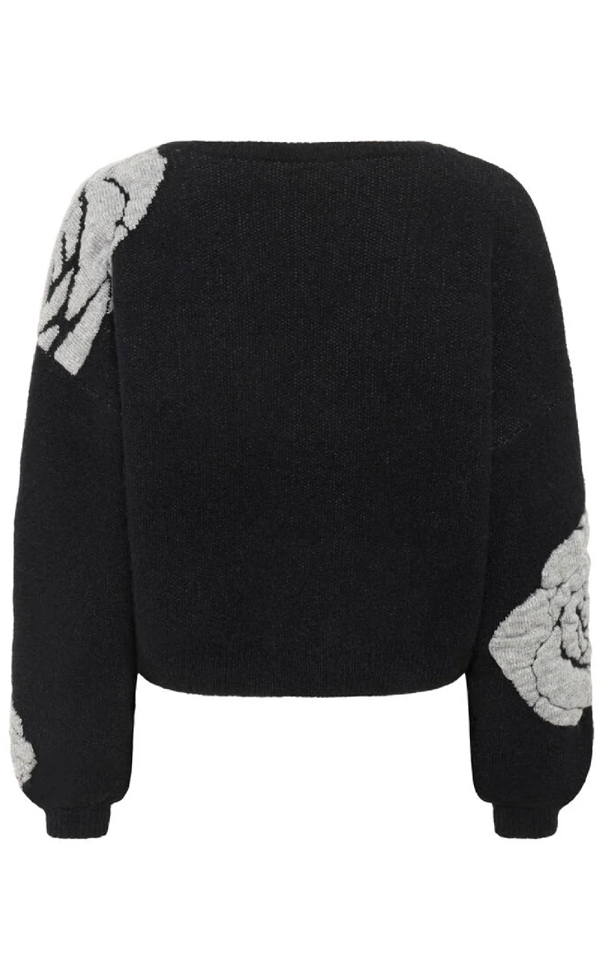 Gestuz Striktrøje - Rosaly - Black - Image 4