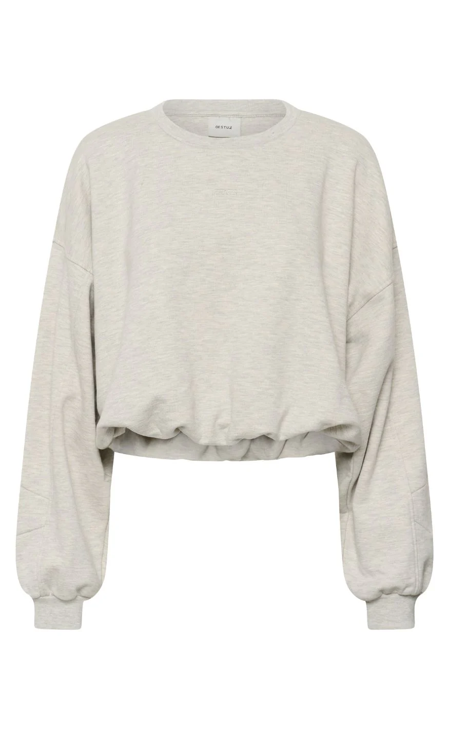 Gestuz Sweatshirt - Kahla Ultra Light Grey Melange