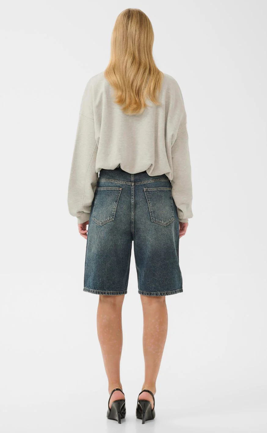 Gestuz Sweatshirt - Kahla Ultra Light Grey Melange - Image 5