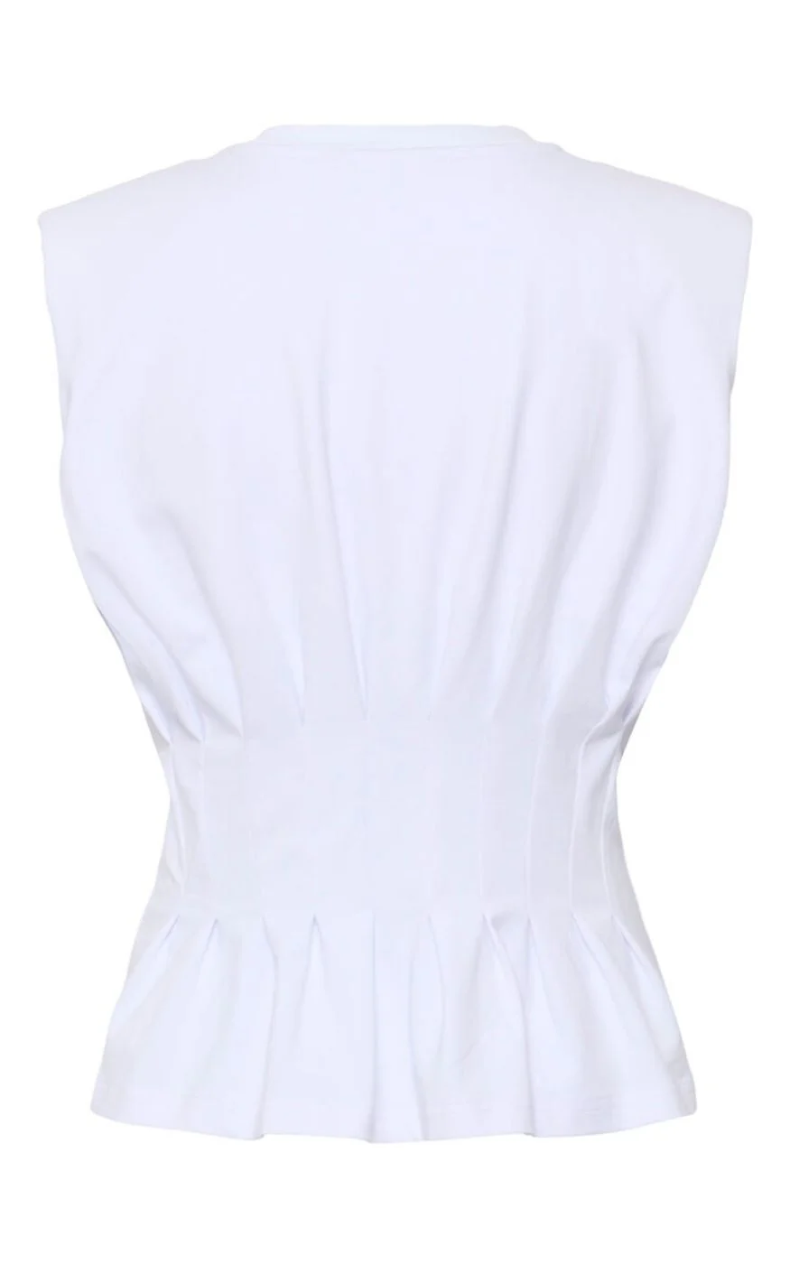 Gestuz T-Shirt - Inez - Bright White - Image 3