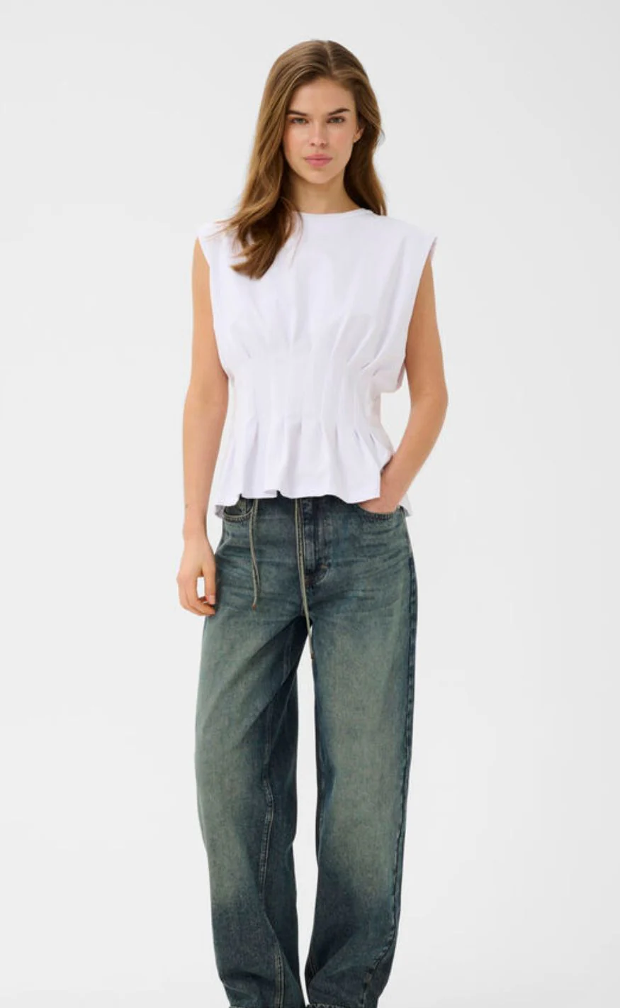 Gestuz T-Shirt - Inez - Bright White - Image 4