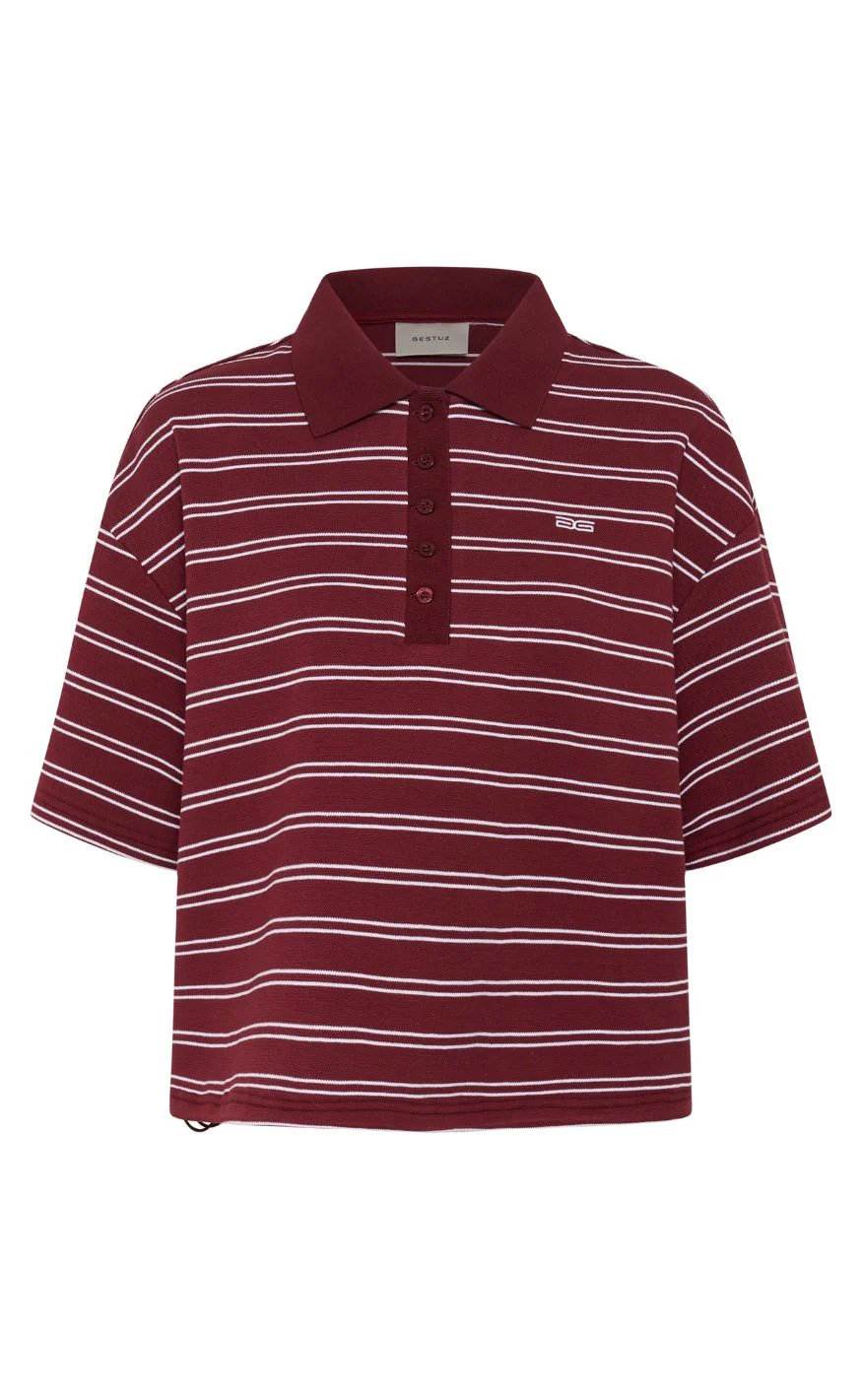 Gestuz T-shirt - Pilova - Cabernet Striped
