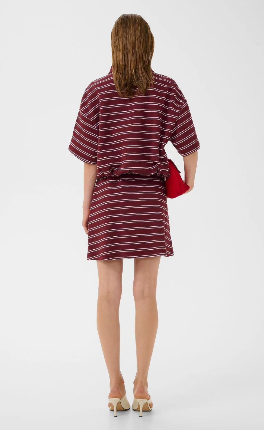 Gestuz T-shirt - Pilova - Cabernet Striped - Image 3