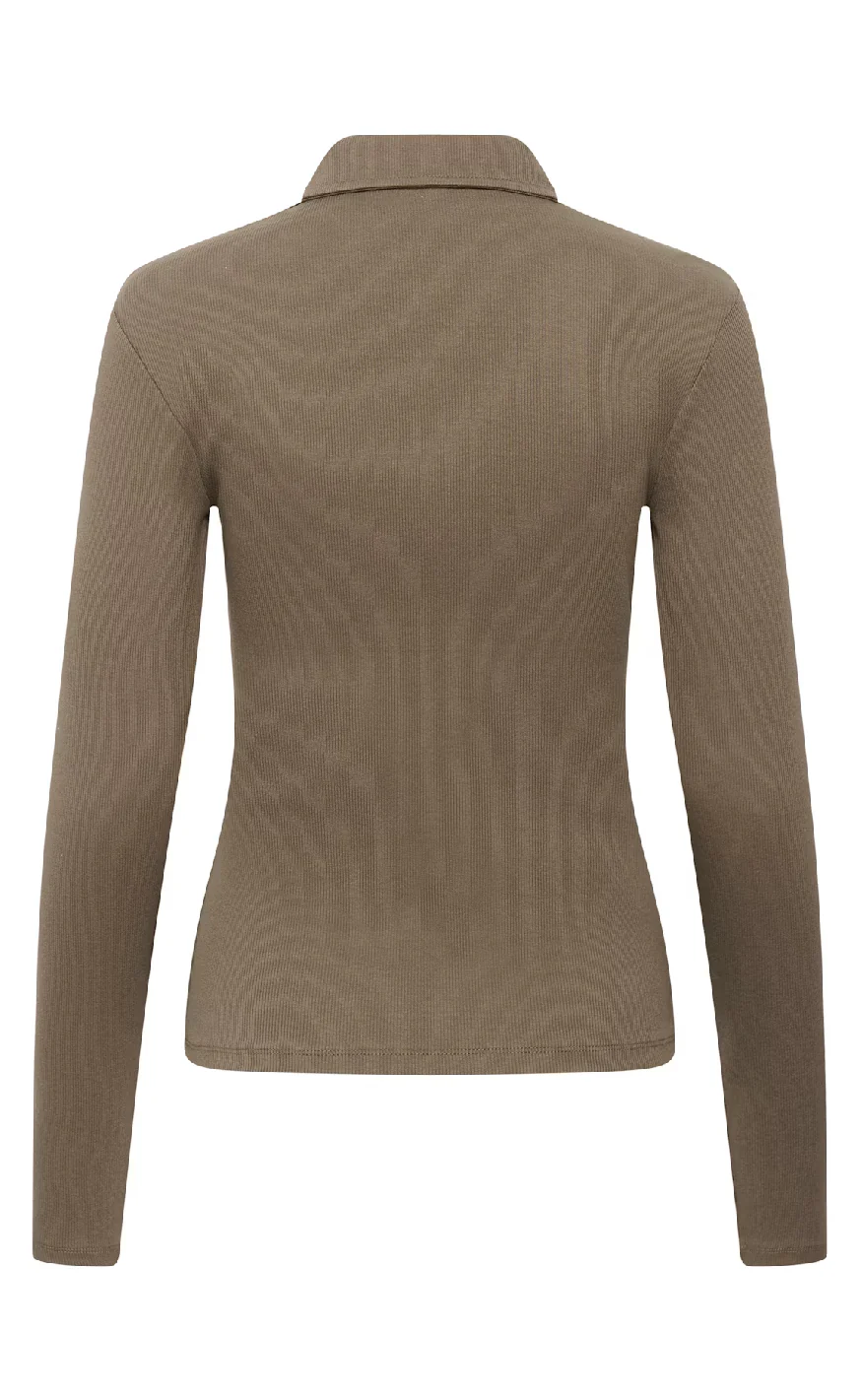 Gestuz Bluse - Drew LS Polo - Walnut - Image 3
