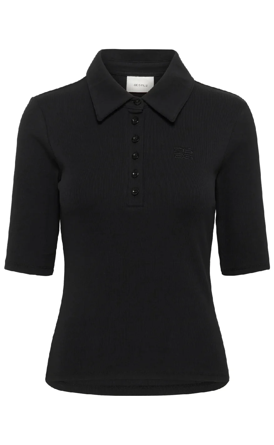 Gestuz Bluse - Drew Polo - Black