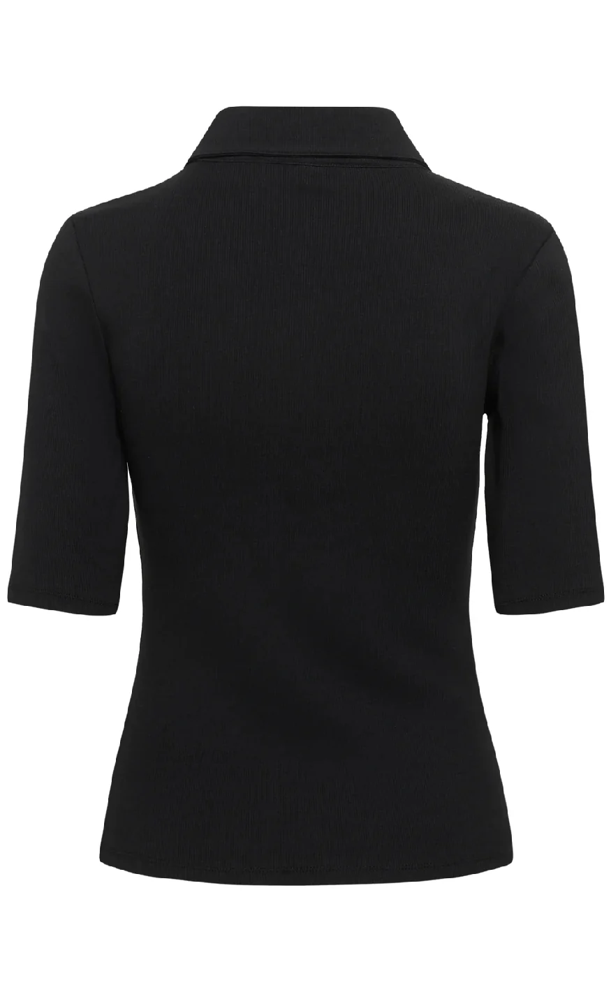 Gestuz Bluse - Drew Polo - Black - Image 2