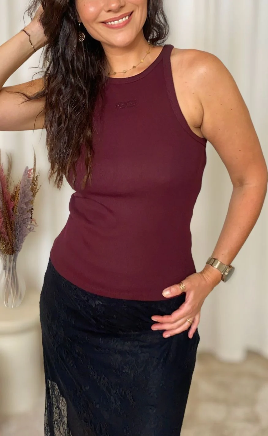 Gestuz Top - Drew Rhinestone - Aronia - Image 8