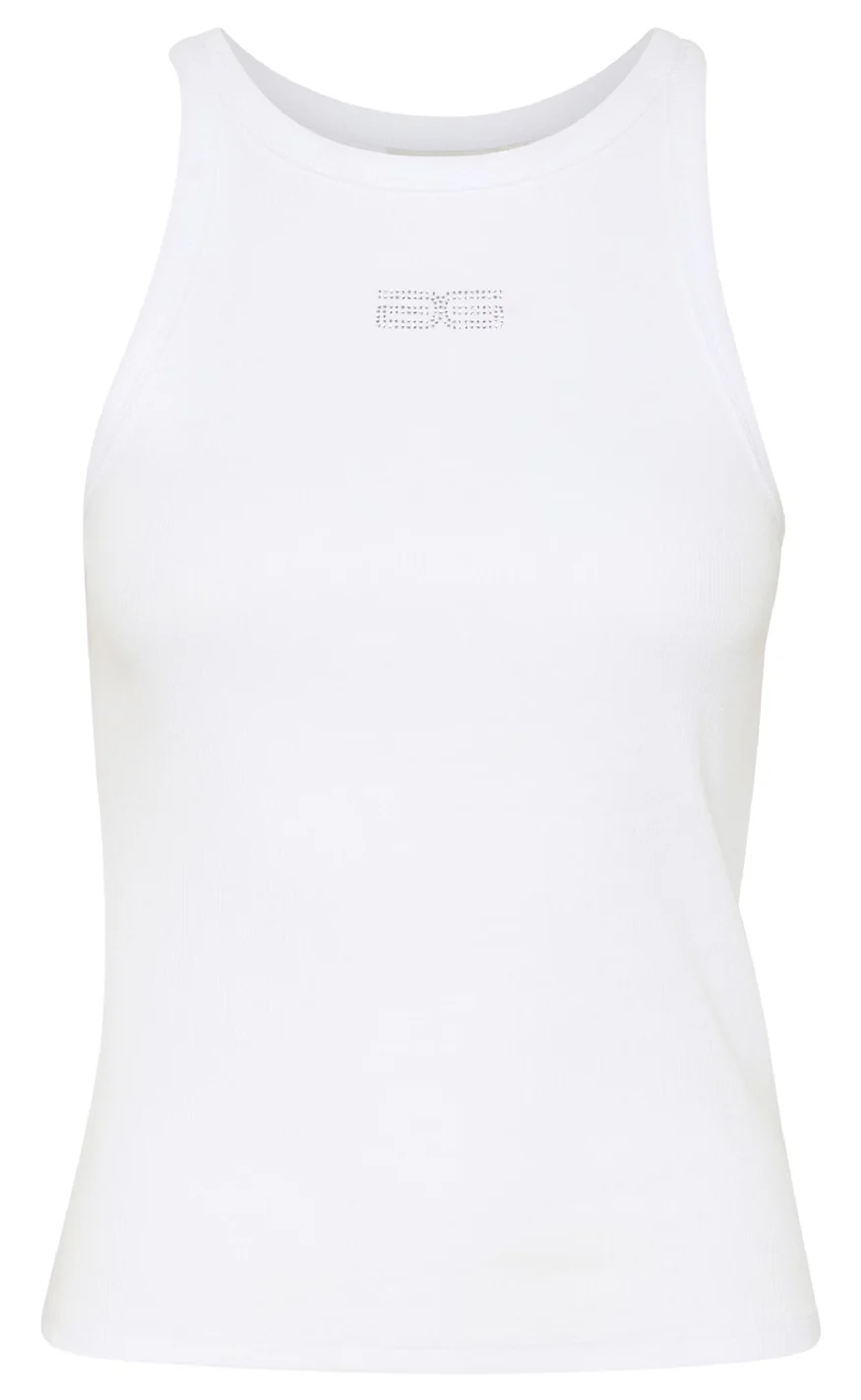 Gestuz Top - Drew Rhinestone - Bright White - Image 2
