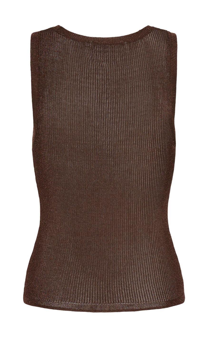 Gestuz Top - Silvi - Deep Brown Metallic - Image 4