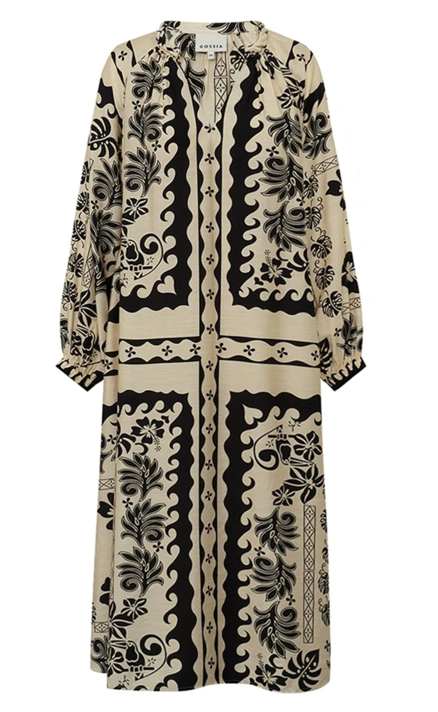 Gossia Kjole - Magny - Black Creme Print