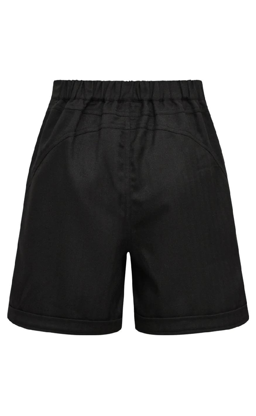 Gossia Shorts - Thilla Herringbone - Black - Image 2