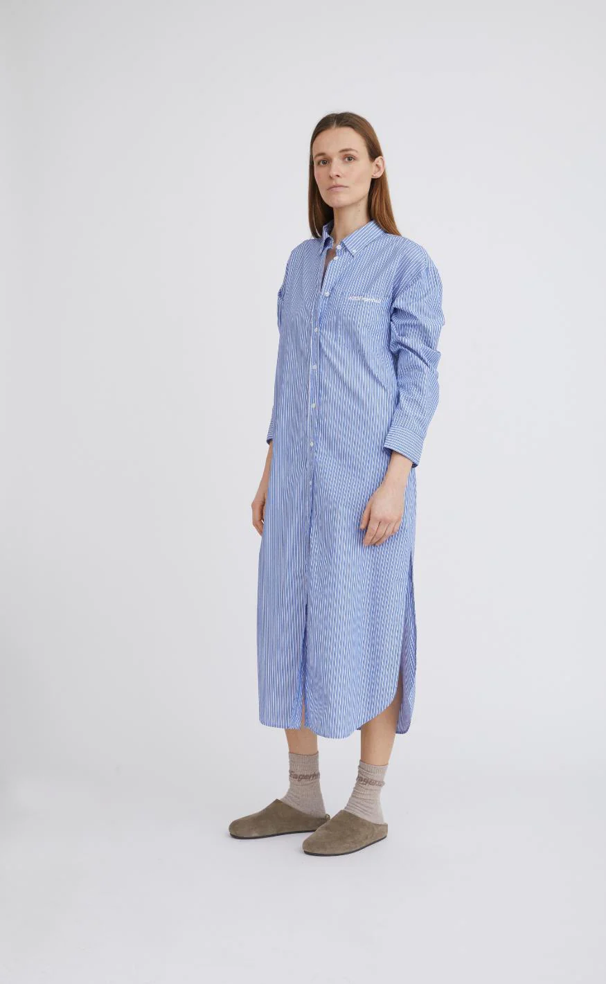 H2O Fagerholt Kjole - Sunday Shirt - Blue Stripe - Image 3
