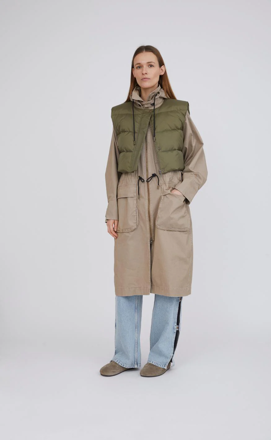 H2O Fagerholt Jakke - Sherlock - Sand/Dark Green Moss - Image 4