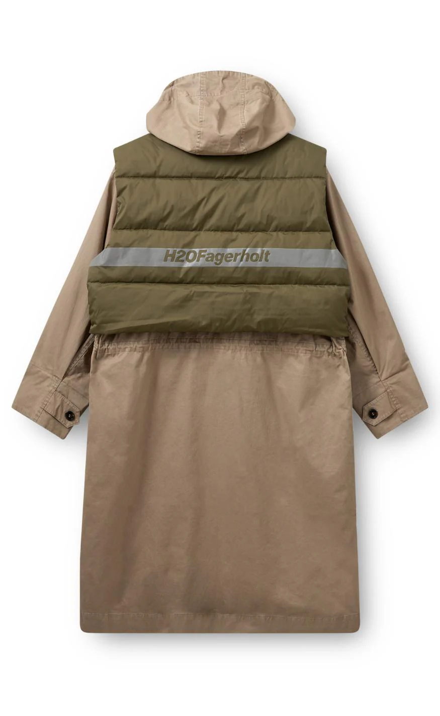 H2O Fagerholt Jakke - Sherlock - Sand/Dark Green Moss - Image 7